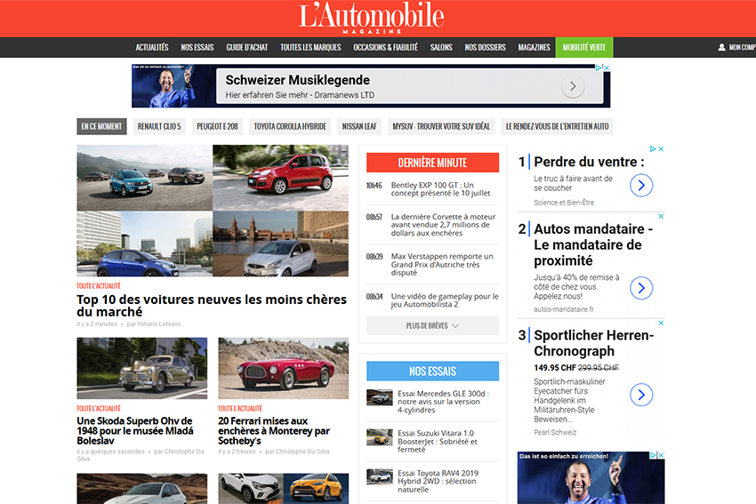 L'Automobile Magazine est un période paraissant dans les kiosques chaque mois. Sur le site, les visiteurs y trouveront beaucoup d'informations et d'actualités en ligne.